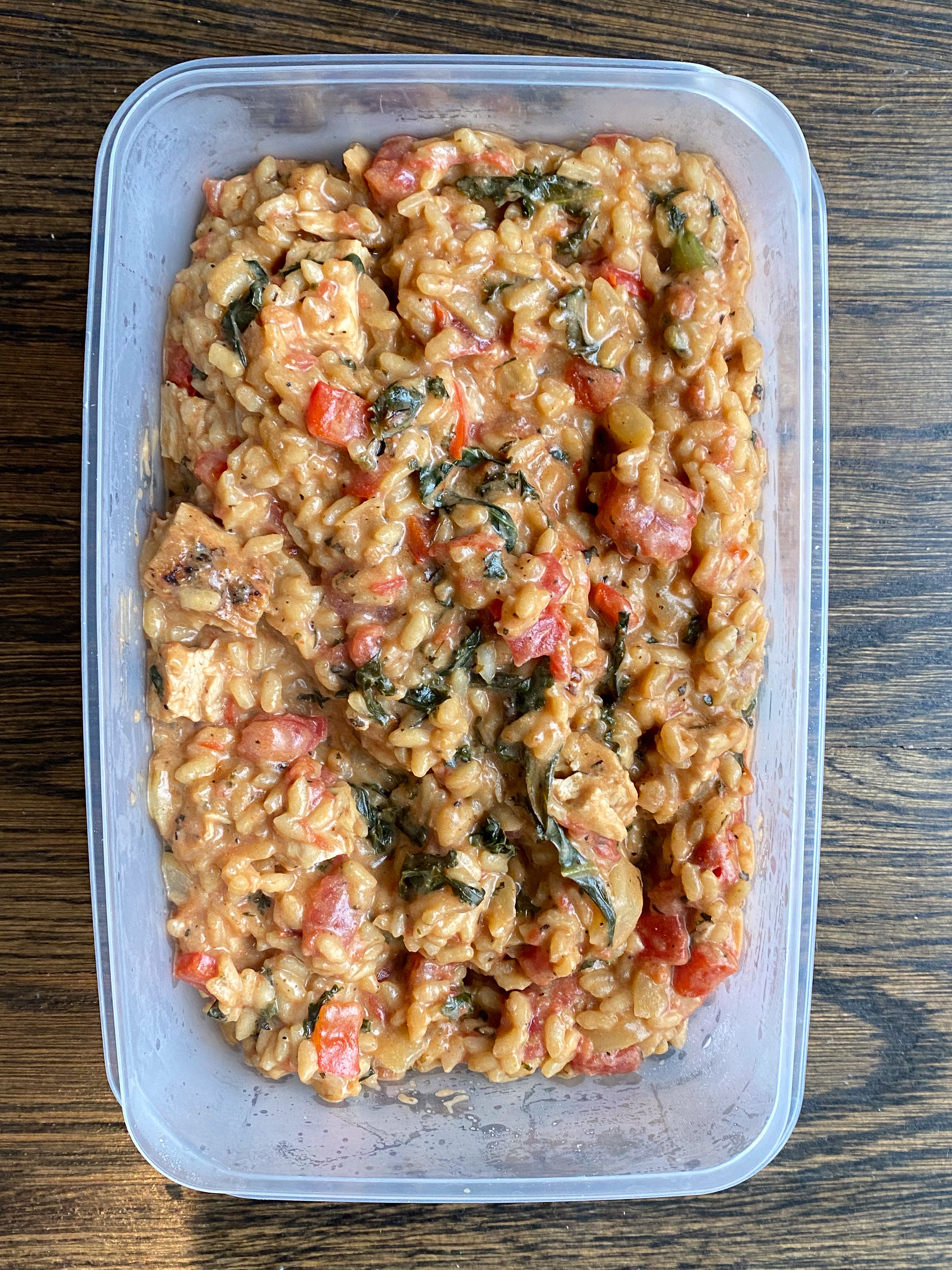 Tomato Basil Chicken Risotto